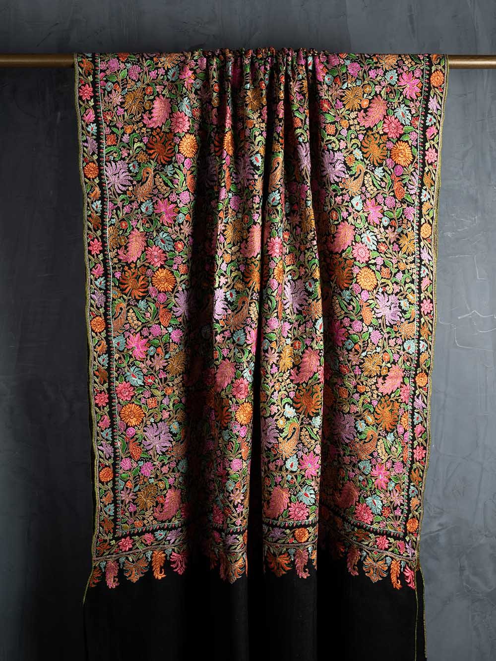 Black Floral Jamawar