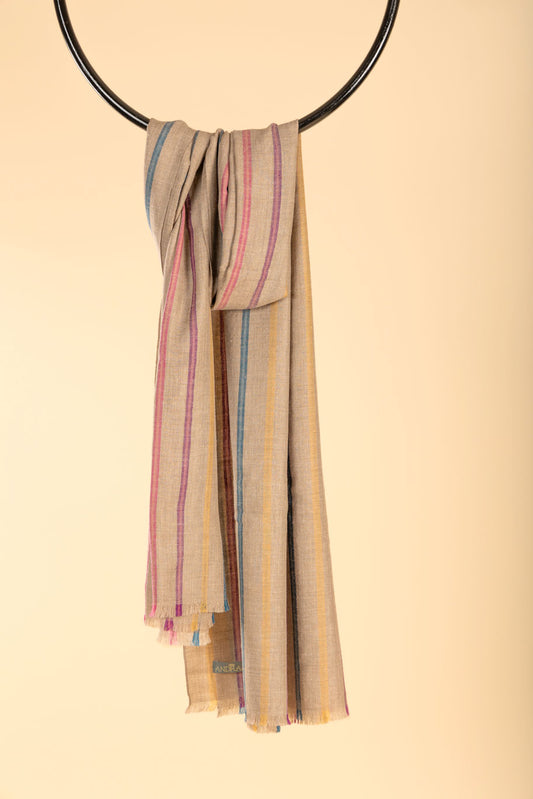 Natural with Multicolor Stripes