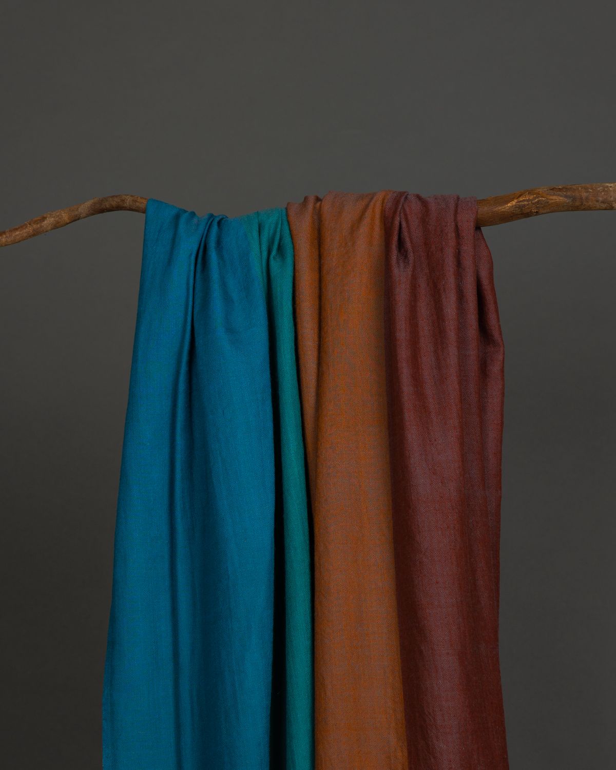 Patta Shawl Rust/Turquoise