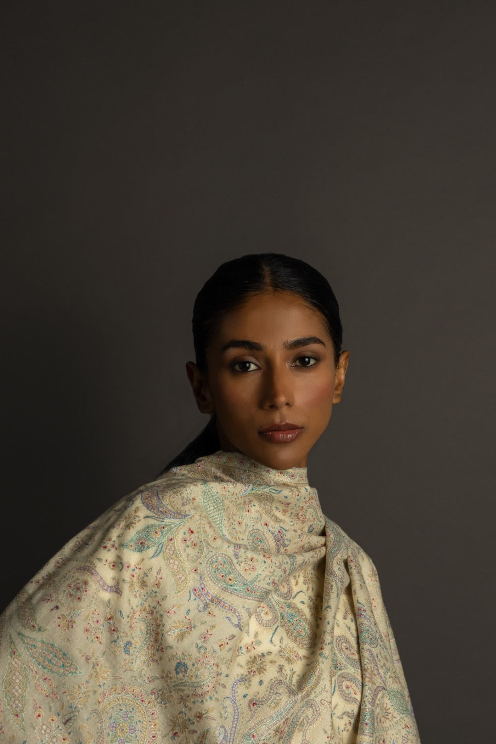 Ivory Spring Jama Shawl