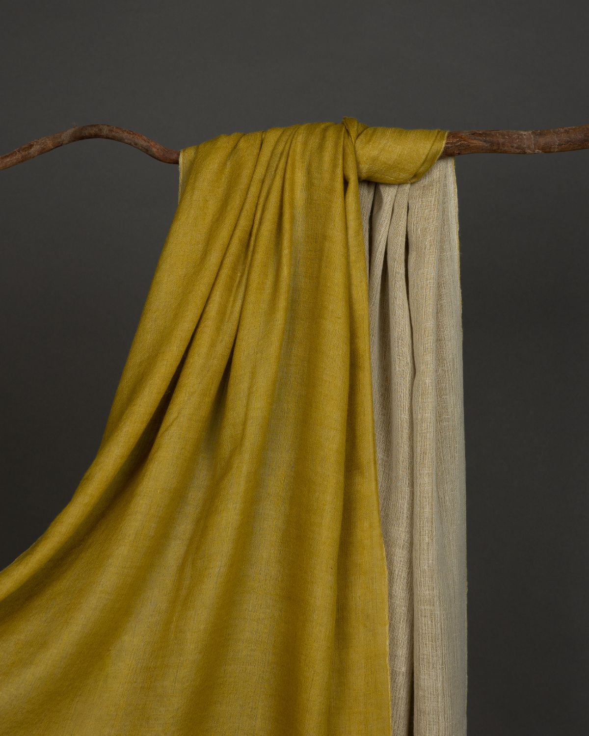 Meera Chartreuse/Off-White Stole