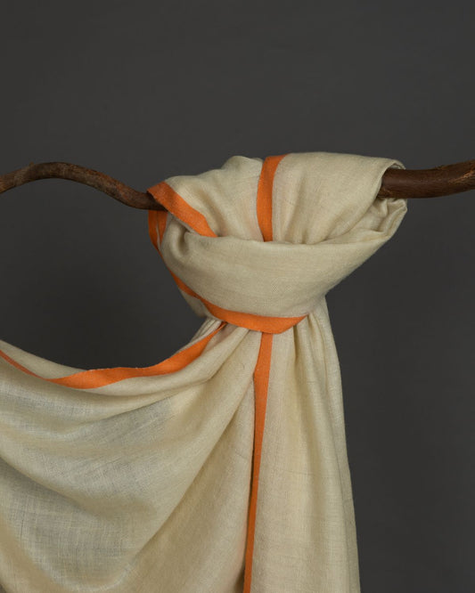 Kund Daar Off-White/Orange Stole