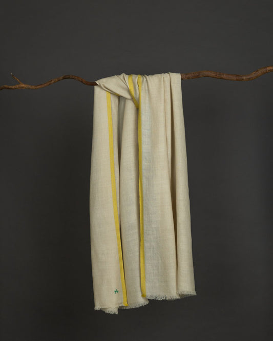 Kund Daar Off-White/Chartreuse Stole