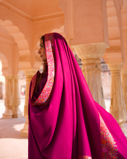 Aubergine Palla Daar Shawl