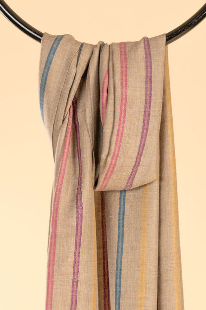 Natural with Multicolor Stripes