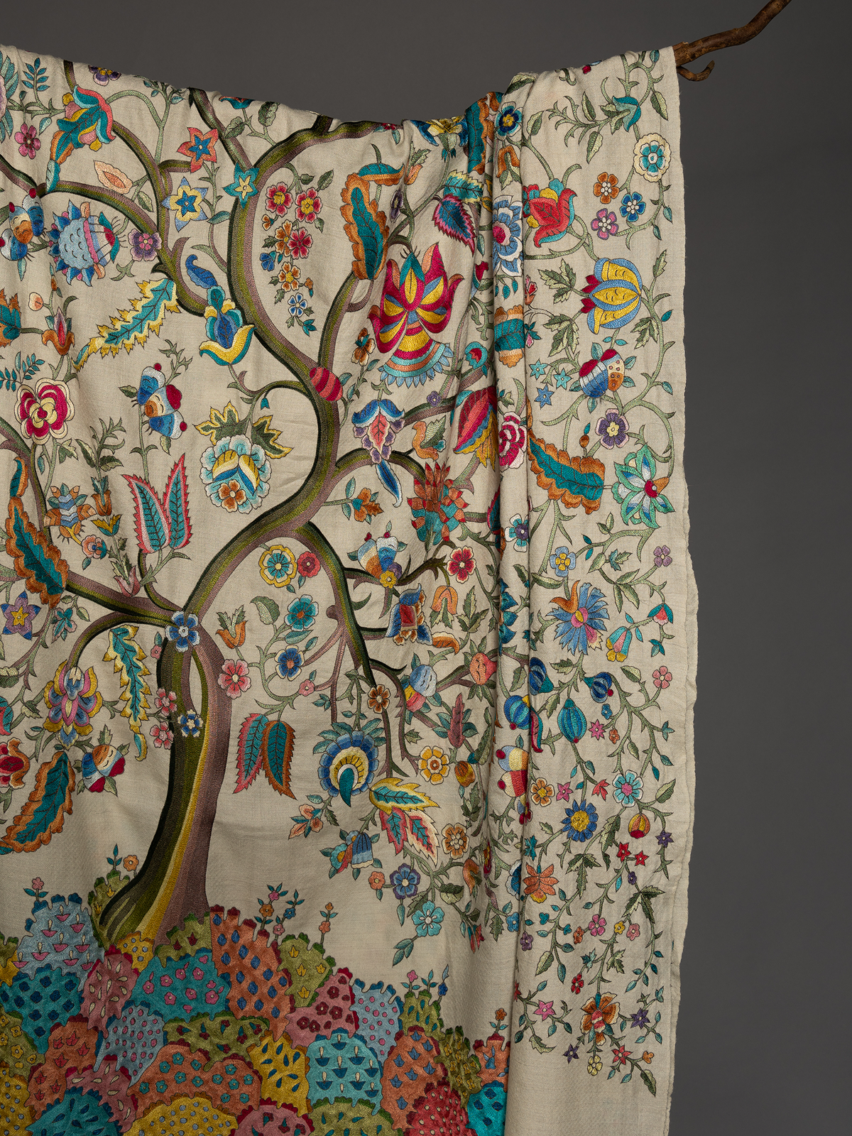 White Tree of Life XL Shawl