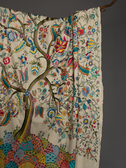 White Tree of Life XL Shawl