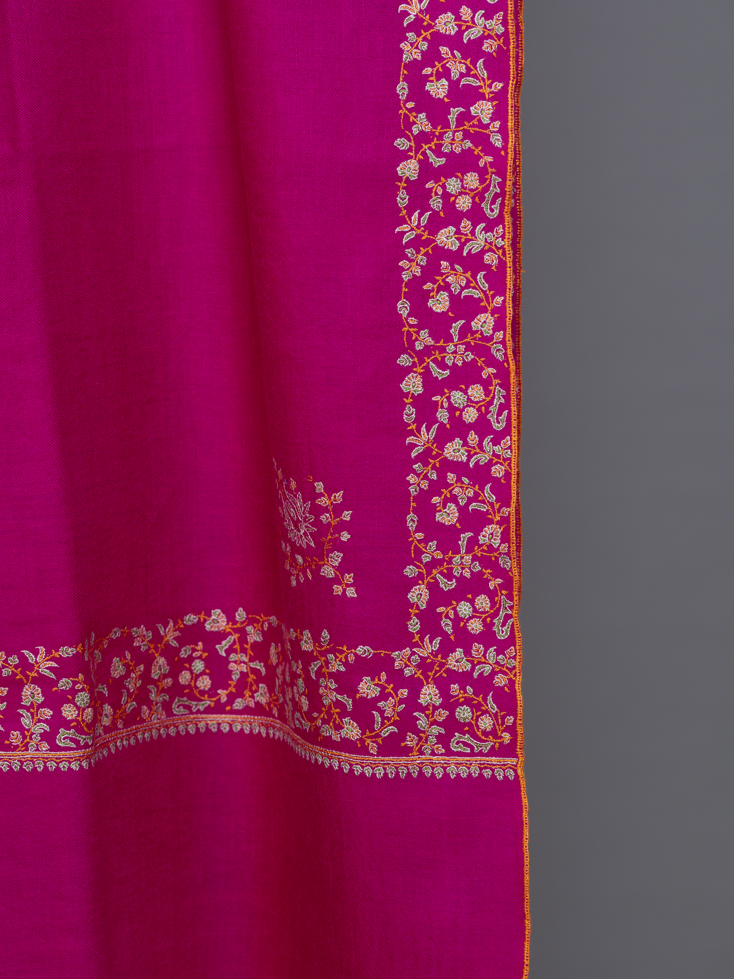 Magenta Pink Palla Embroidered