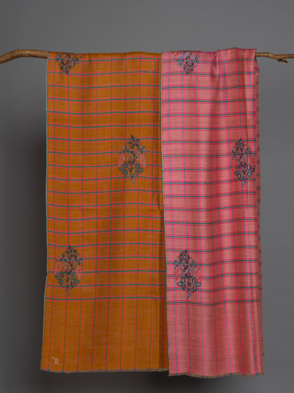 Mustard and Pink Reversible Boteh