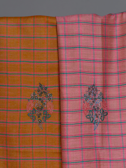 Mustard and Pink Reversible Boteh