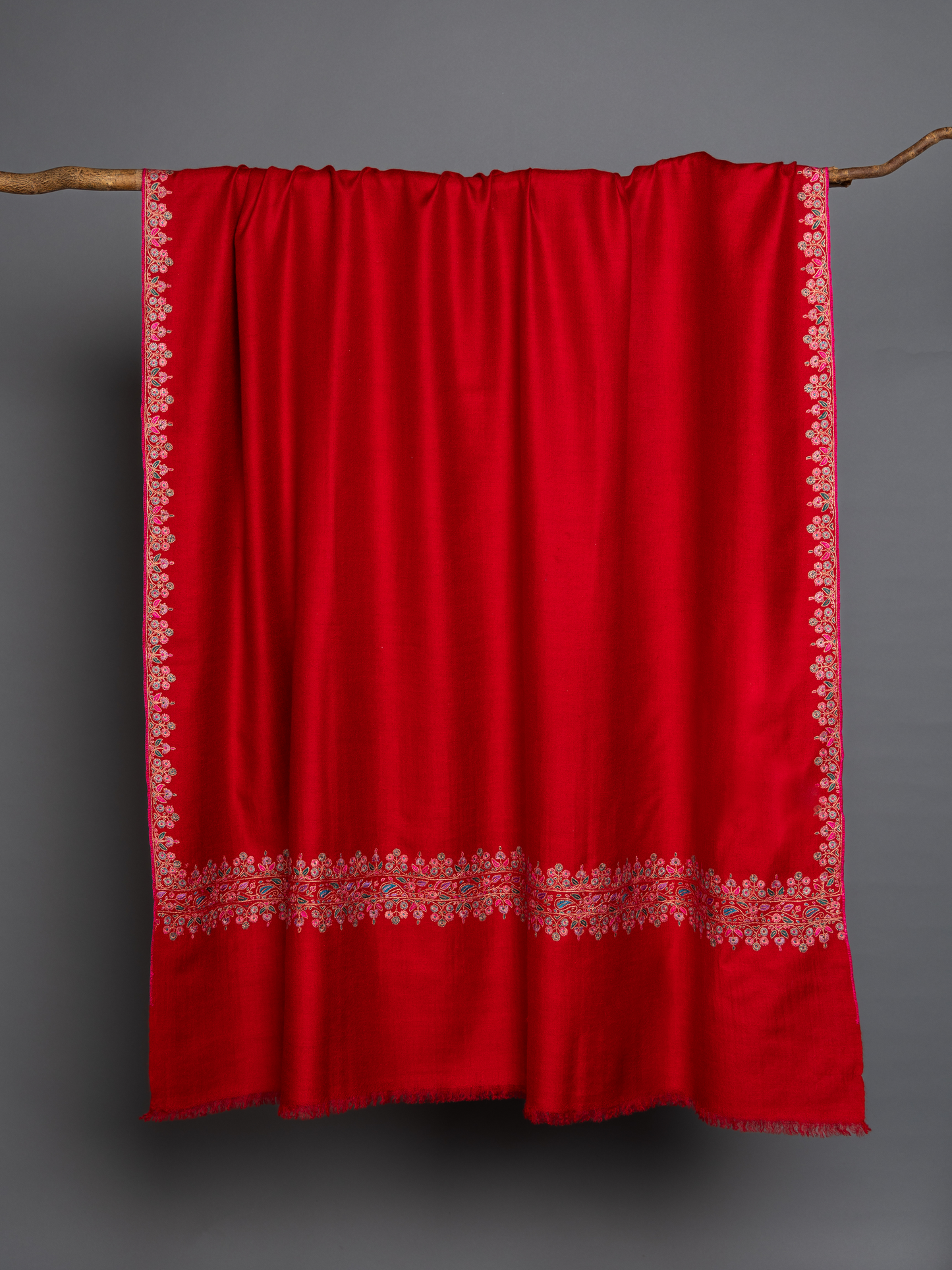 Red Palla Embroidered