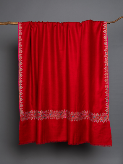 Red Palla Embroidered