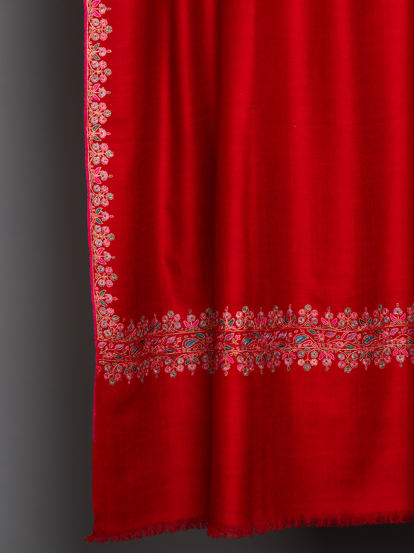 Red Palla Embroidered