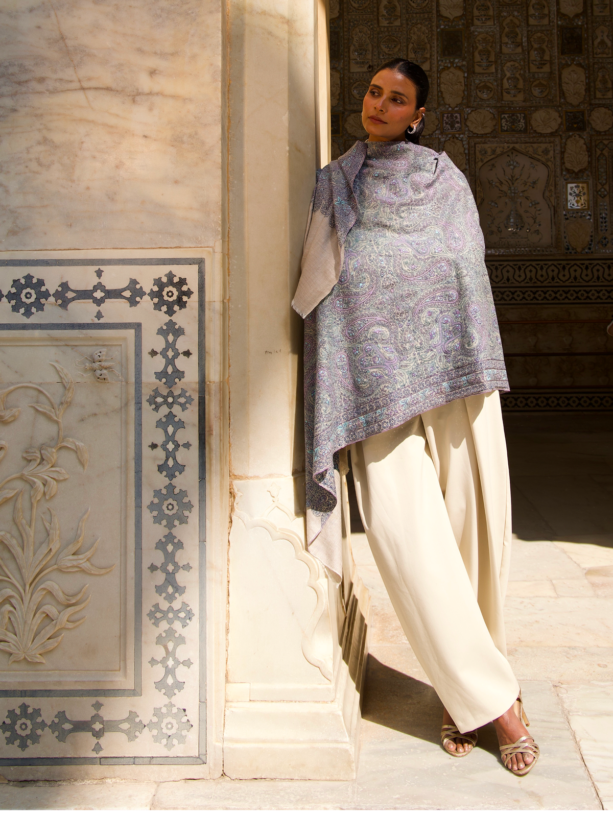 All-Over Lilac Jama Shawl