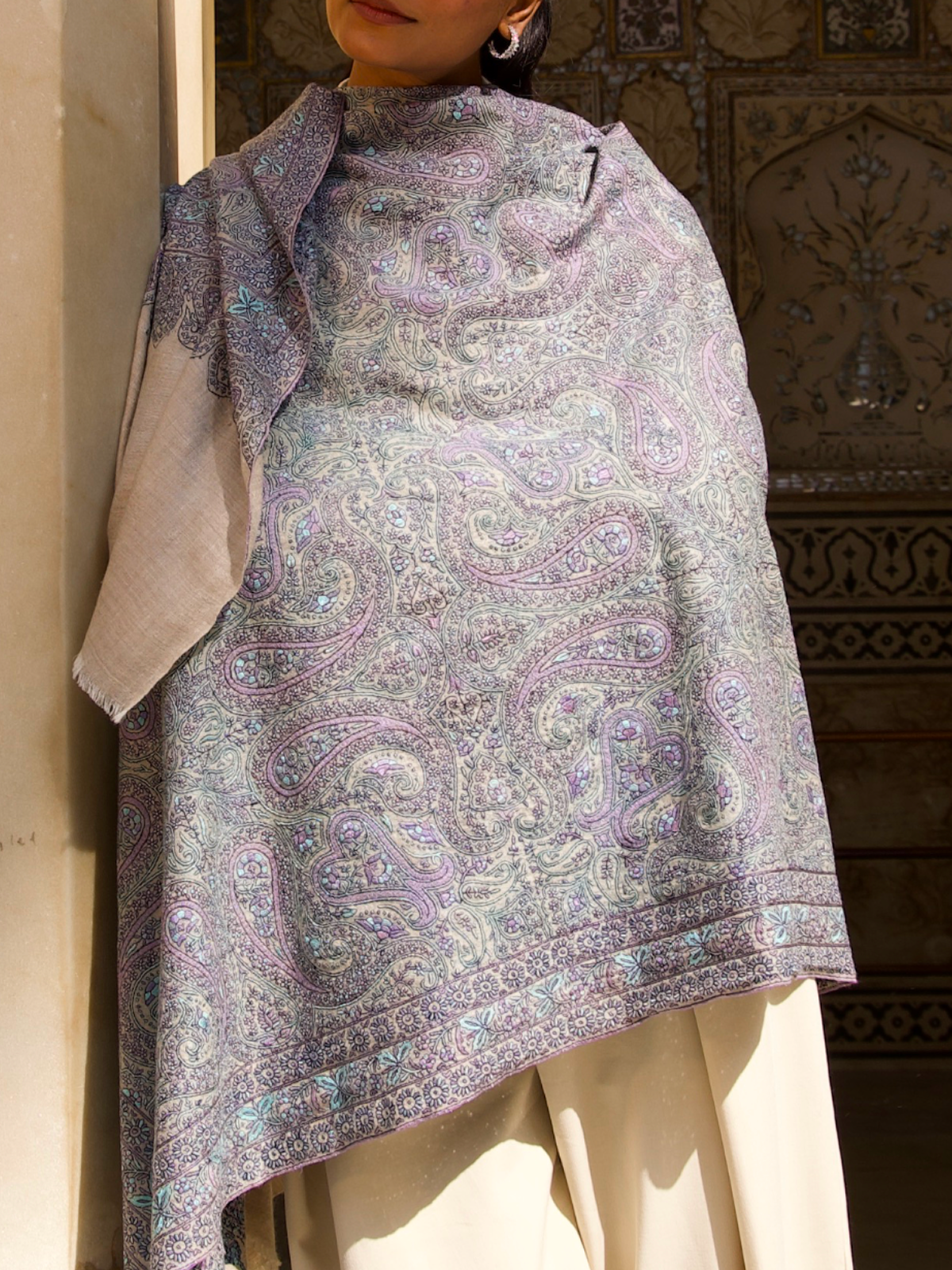 All-Over Lilac Jama Shawl