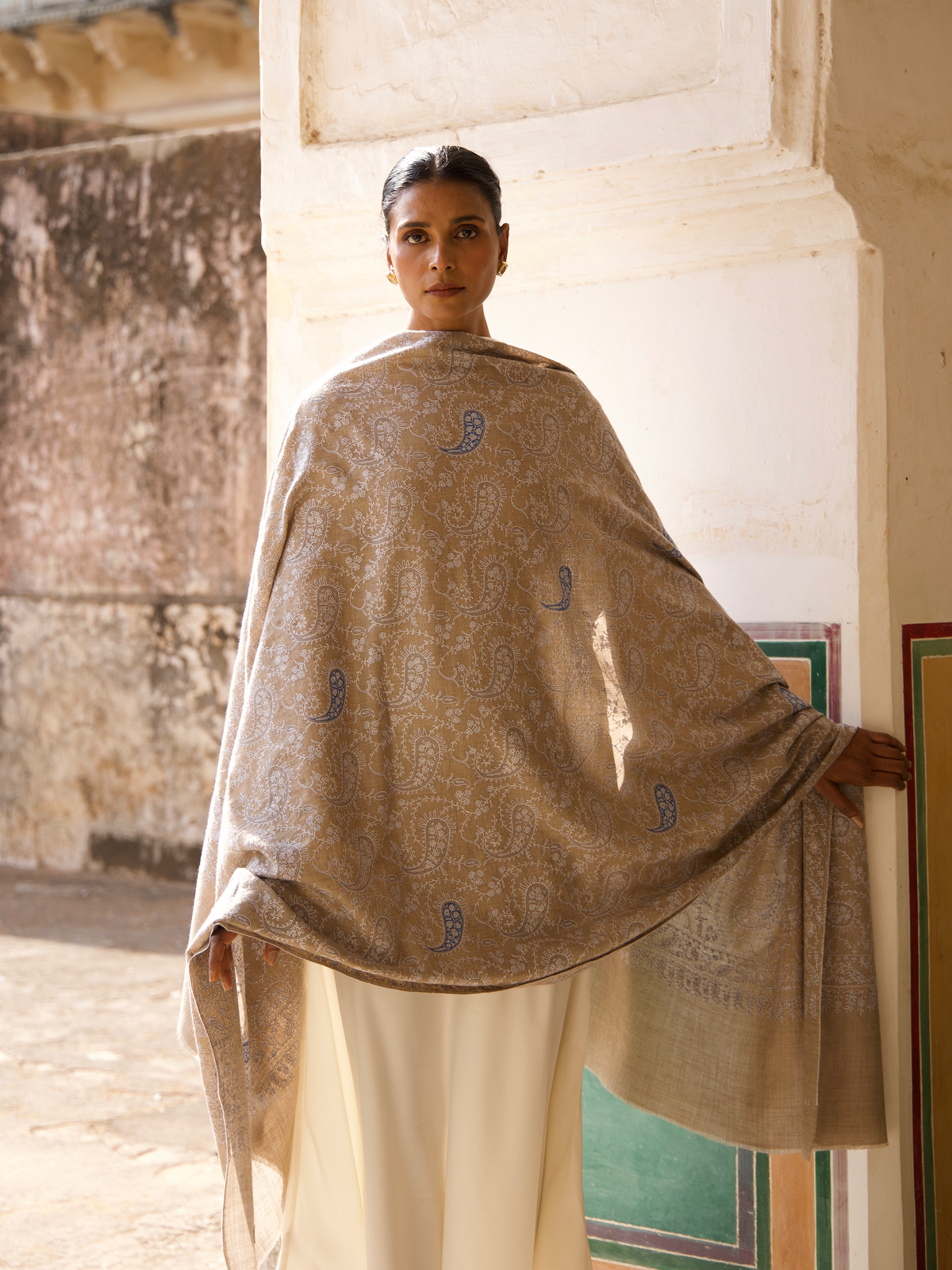 Jaali Natural Shawl