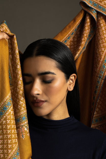 Gold Embroidered Shawl