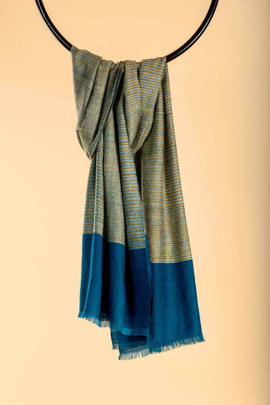 Stripes Abstract Mustard and Blue