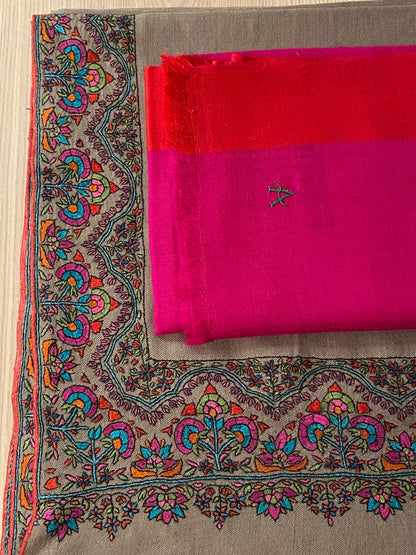 Natural Sozni Embroidered