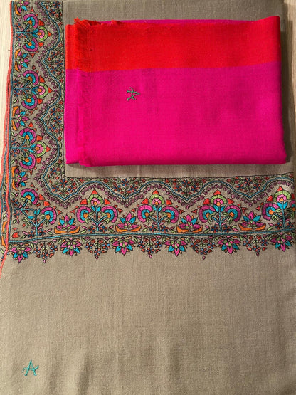 Natural Sozni Embroidered