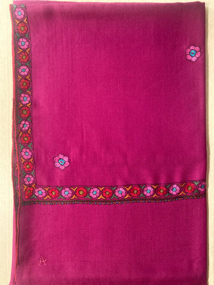 Magenta Pink Sozni Embroidered