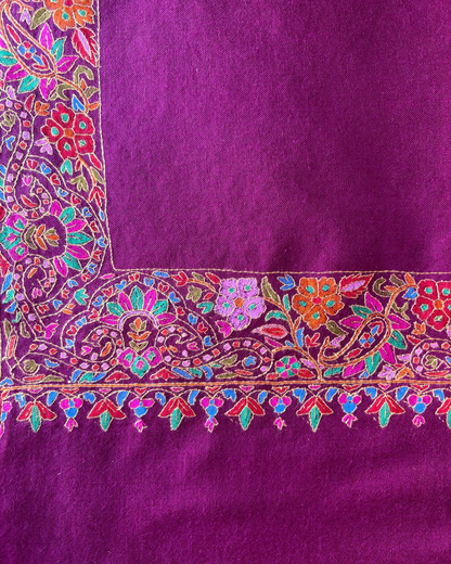 Aubergine Palla Daar Shawl